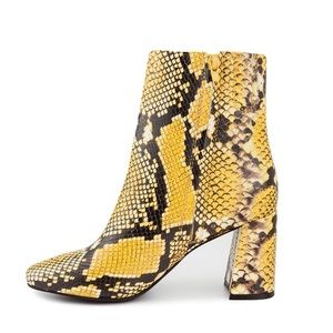 Square Toe Snake Booties - NEVER WORN